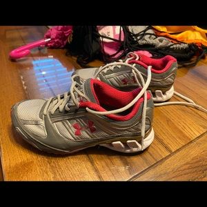 Women’s gray/fuchsia sneakers size 8